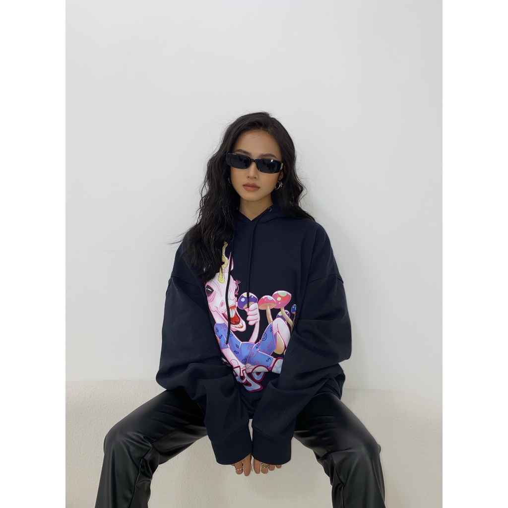 Áo Nỉ LYOS Starve Hoodie Đen