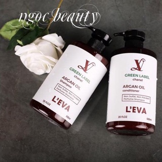 Cặp dầu gội xả LEVA chống rụng kích mọc tóc hương nước hoa siêu mềm mượt 500ml