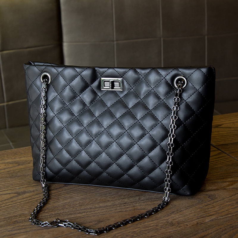 IELGY Túi Đeo Vai Cỡ Lớn Họa Tiết Hình Thoi Thời Trang Cho Nữ