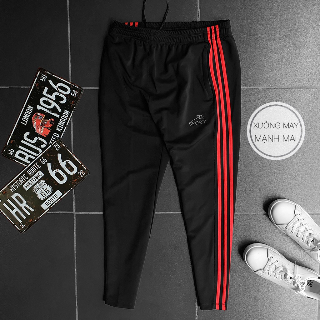 Quần dài nam nữ vải thun 3 viền sọc ống suông thời trang thể thao, Mã QD-3.SỌC | BigBuy360 - bigbuy360.vn
