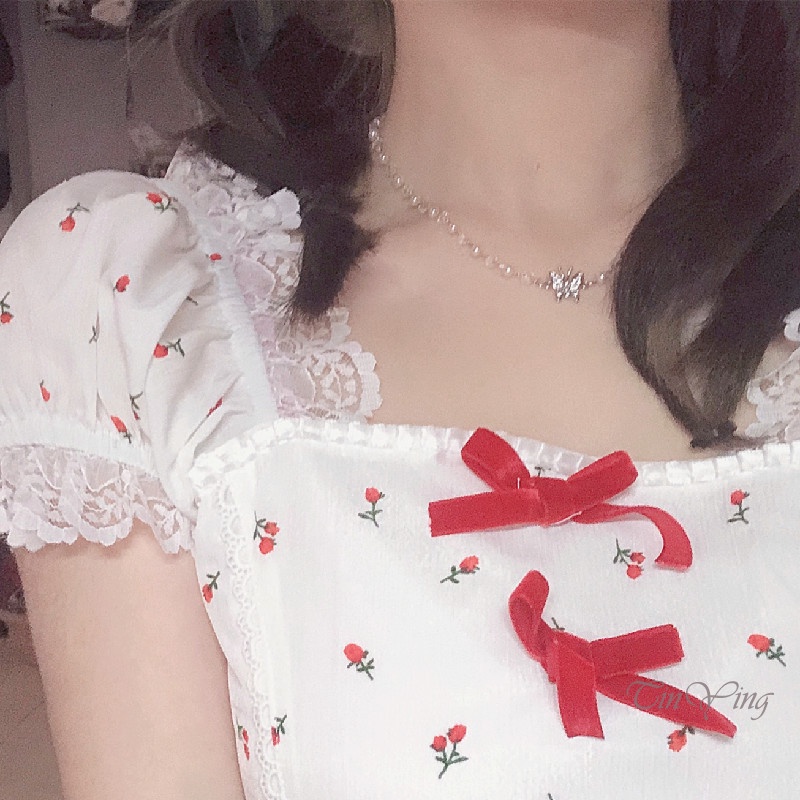 GETNOIVAS Vòng cổ Mặt Hình Bướm Đính Ngọc Trai Thời Trang Cho Nam Nữ