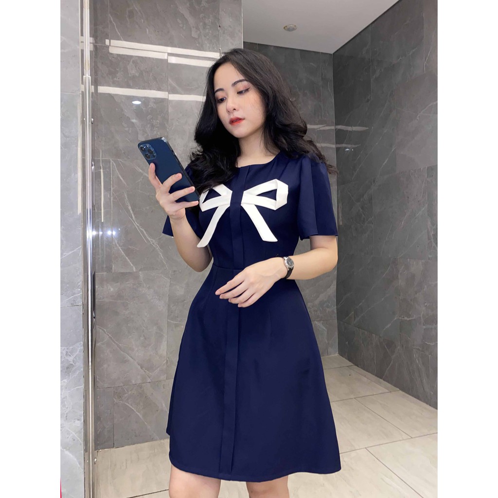 Đầm công sở thiết kế đẹp thời trang dáng chữ a tay ngắn thời trang công sở phù hợp đi làm đi tiệc – Lux W Fashion