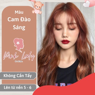 Thuốc nhuộm tóc nâu cam đào sáng ánh hồng không cần tẩy chính hãng OL36