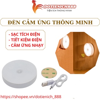 Đèn cảm ứng chuyển động sạc USB, Đèn Led cảm biến thông minh không dây dán tủ quần áo, cầu thang, phòng ngủ