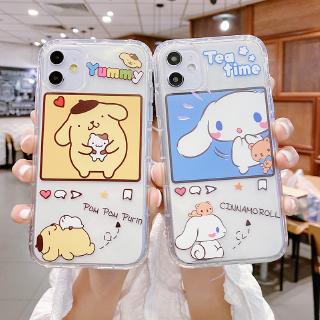 Ốp điện thoại mềm hình Sanrio Pom Pom Purin Cinnamoroll thích hợp cho iPhone 11 PRO MAX 7 8 plus XS MAX XR SE2