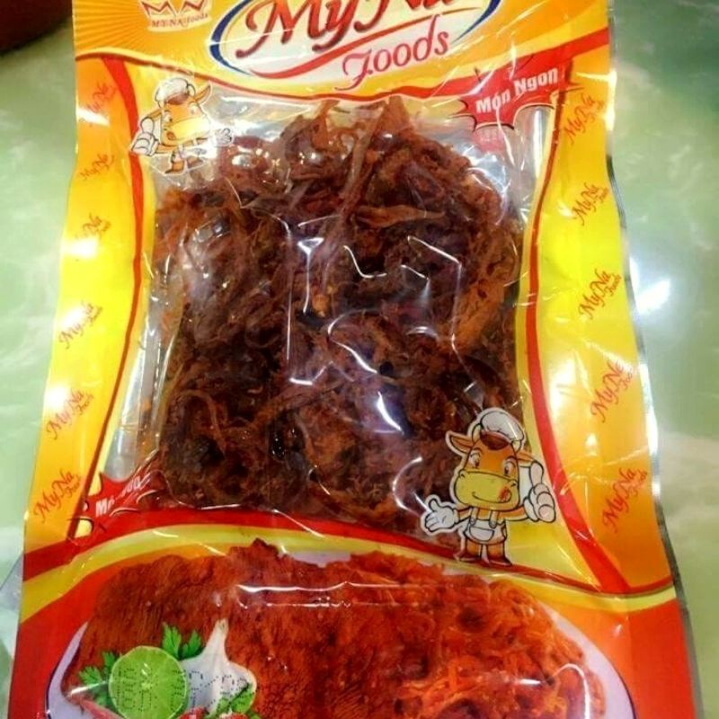 Khô bò my na vị cay nhẹ làm mồi nhậu cực ngon túi 50g thích hợp bán kèm quán karaoke MAMYFOODS MF0058 | BigBuy360 - bigbuy360.vn
