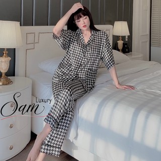 Đồ bộ nữ - Bộ mặc nhà Pijama lụa cao cấp Sam Luxury