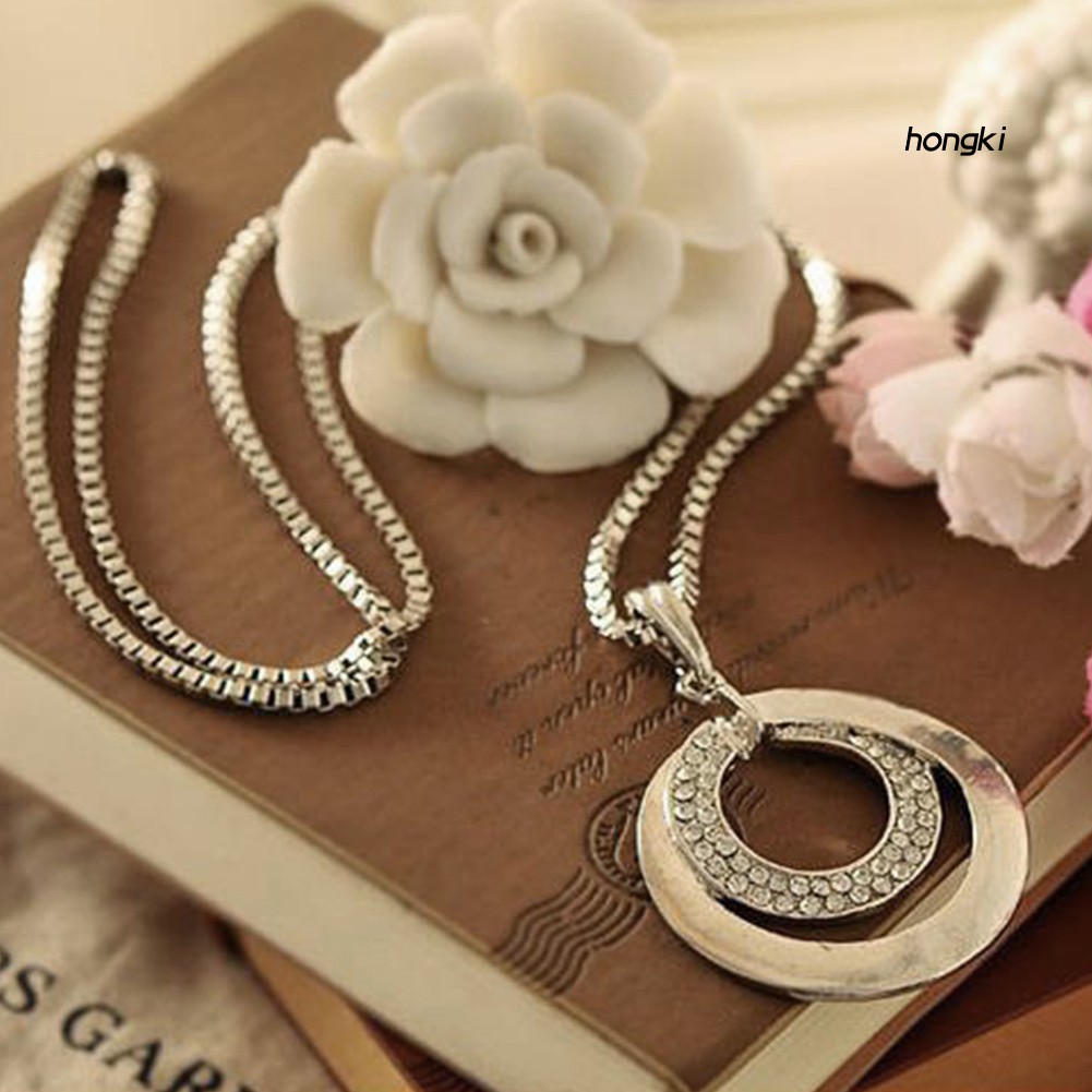 vòng cổ Hợp Kim Dáng Dài Đính Đá Nhân Tạo Thời Trang