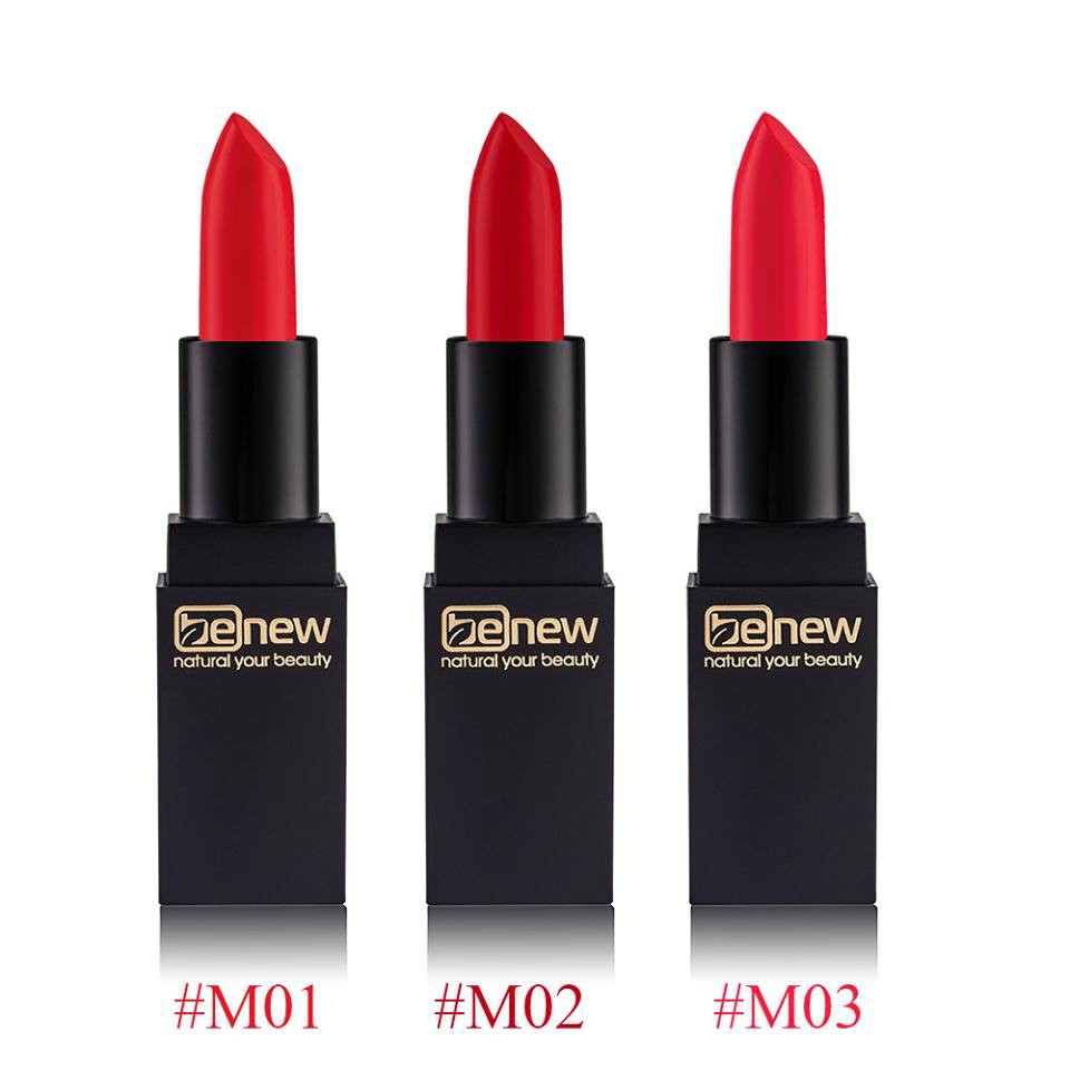 Son Lì Benew mềm môi, lâu trôi màu Đỏ Cam 03 - Benew Deluxe Matte Lipstick #M03