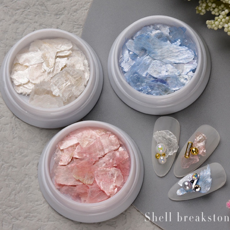 Xà cừ tuyết ẩn gel xà cừ vân đá ánh ngọc trai, 6 màu có sẵn, phụ kiện nail