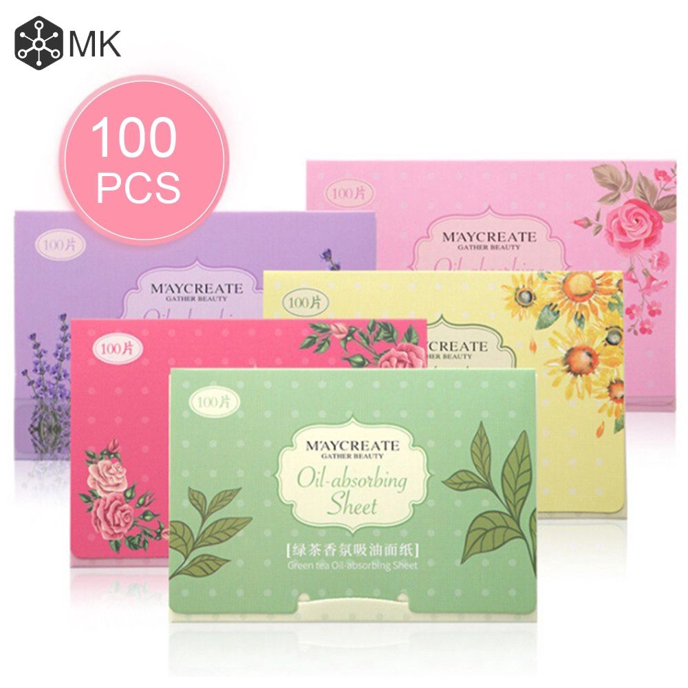 100pcs Oil blotting paper facial cleansing makeup sheet skin care product MK