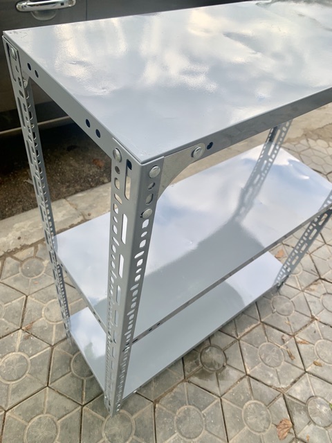 Kệ sắt v lỗ 2,3,4,5 5 tầng dài 60cm rộng 30cm cao 60,80, 100, 120, 150cm lắp ghép đa năng, dùng bán hàng, để đồ gia đình