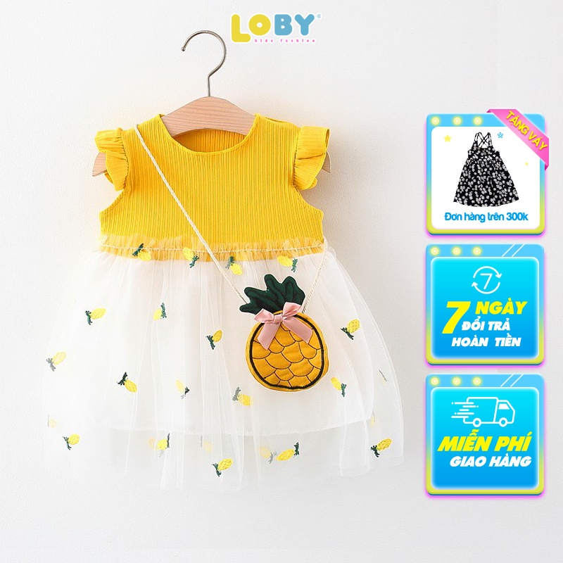 Váy cánh tiên bé gái LOBY tặng túi dứa V0401019 (3 tháng - 3 tuổi)