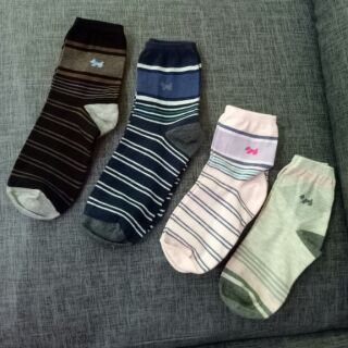 Vớ cổ cao kẻ sọc chất cotton vnxk