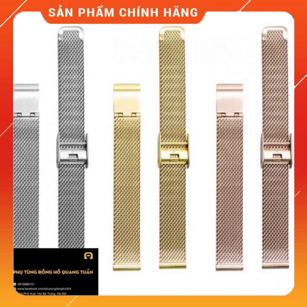 Dây đồng hồ lưới mắt nhỏ (dây mesh) inox không gỉ thay cho đồng hồ vàng và trắng