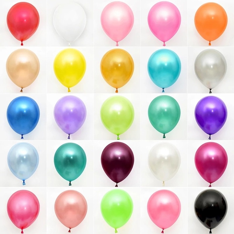 Set 50 Bong Bóng Cao Su Latex Trong Suốt 10 Inch Bơm Khí Heli Trang Trí Nhà Cửa/Tiệc Cưới