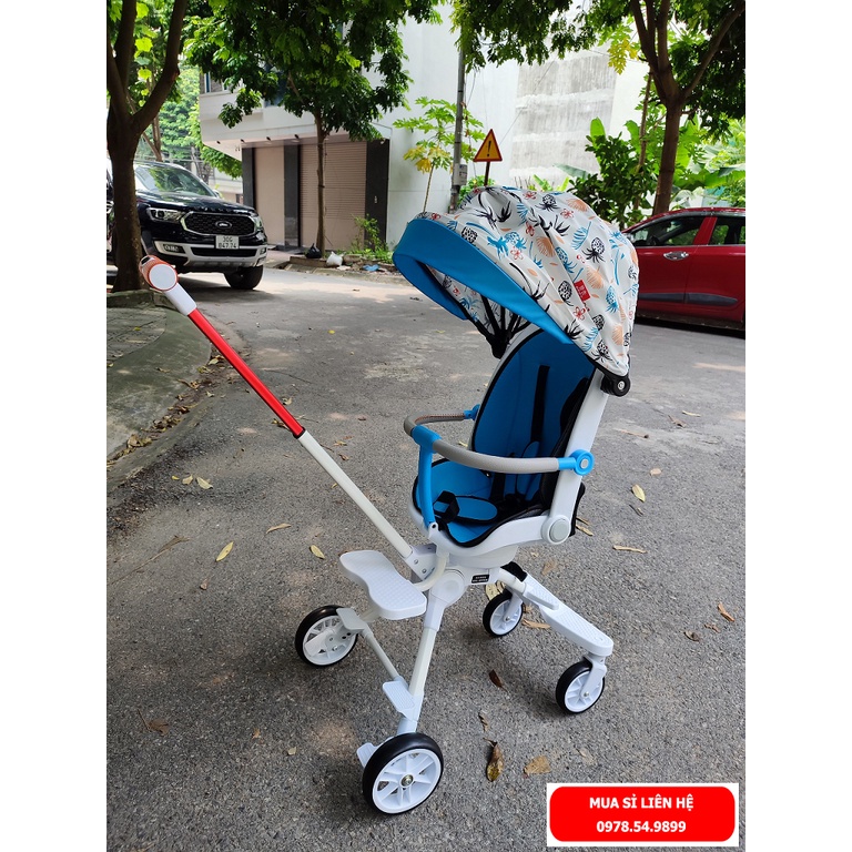 Xe đẩy cho bé, Xe đẩy gấp gọn cho bé đi du lịch ngả 3 tư thế X9