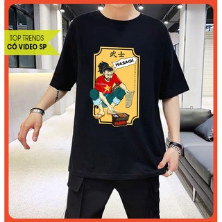 ÁO THUN TAY LỠ YASUO QUẠT CHẢ (ĐEN)