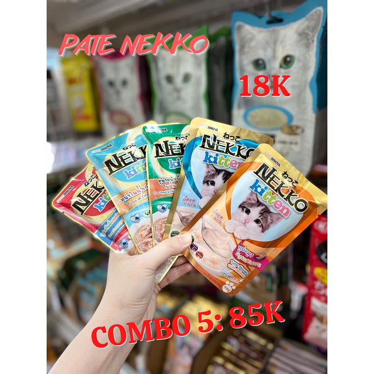 Pate Nekko cho mèo gói 70g đủ vị