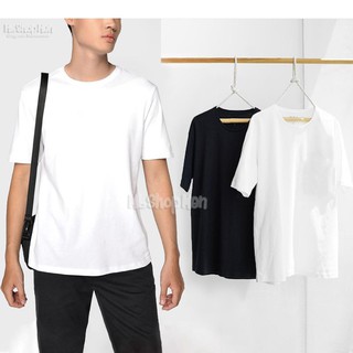 Áo thun nam Cotton cổ tròn co giãn 4 chiều màu trắng, đen