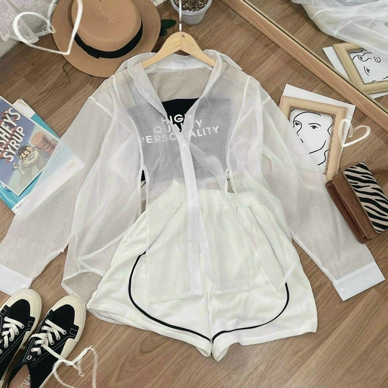 Set 3 Món Áo 2D+Smi+ Quần Kẻ thể thao