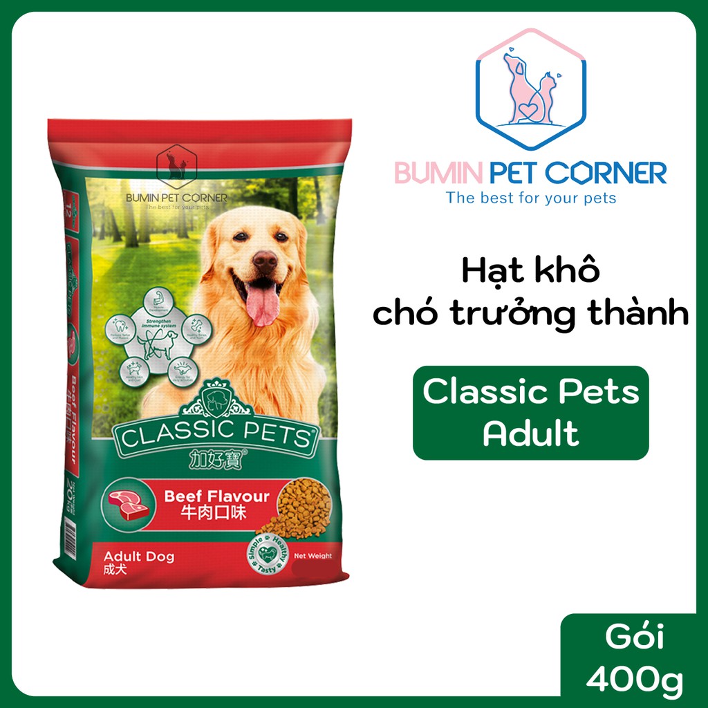 Classic Pets Adult 400g - Thức ăn hạt khô cho chó trưởng thành Classic Pets gói 400g