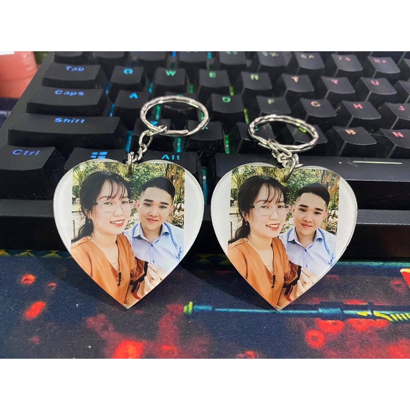 Móc khoá mica in hình 2 mặt cực rõ nét 🌸