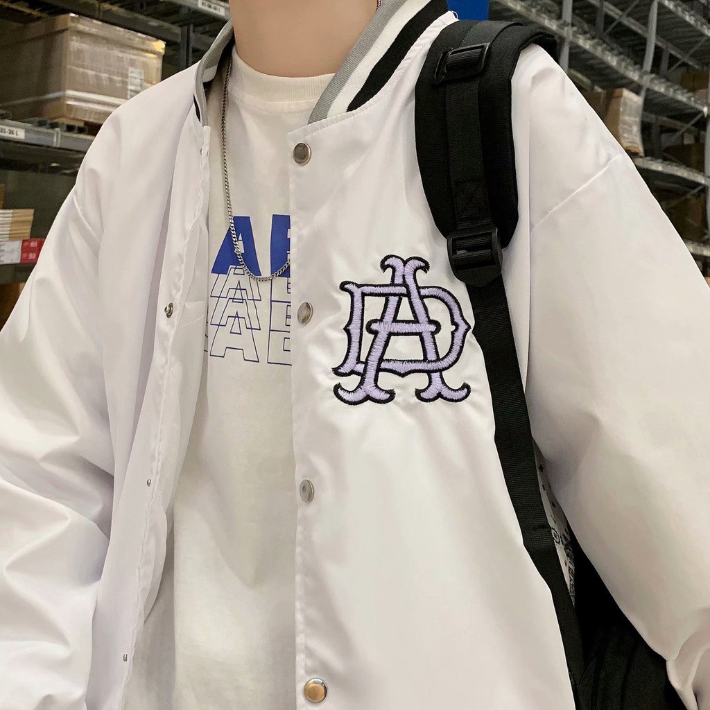 Áo Khoác Bóng Chày Thêu Chữ Thời Trang Cho Nam