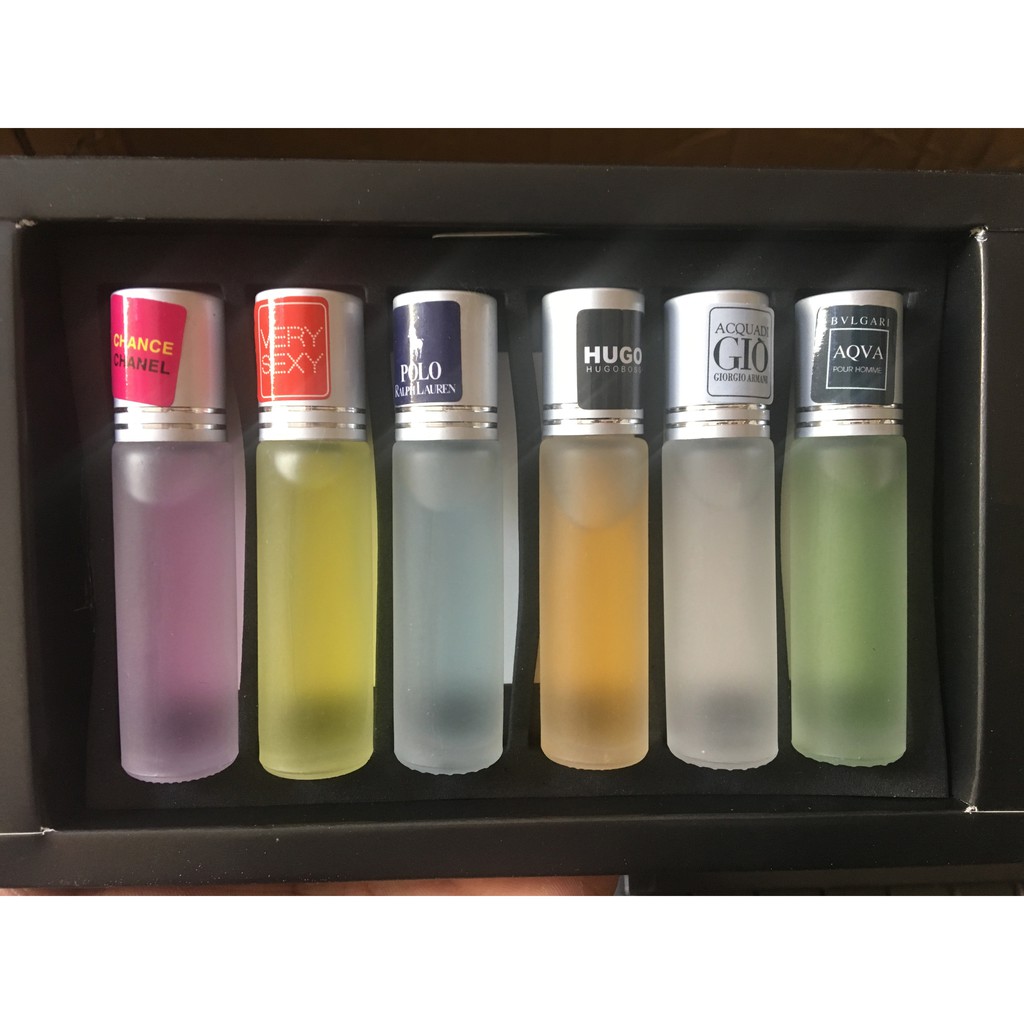 SET 6 Chai Nước Hoa Lăn Cực Thơm - Nồng Nàng Quyến Rũ Nam/Nữ Đủ Mùi