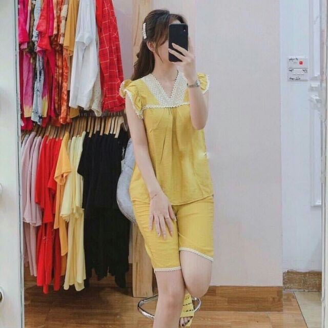 [Sale sốc] ĐỒ BỘ BẦU MÙA HÈ CHẤT ĐŨI (freesize)
