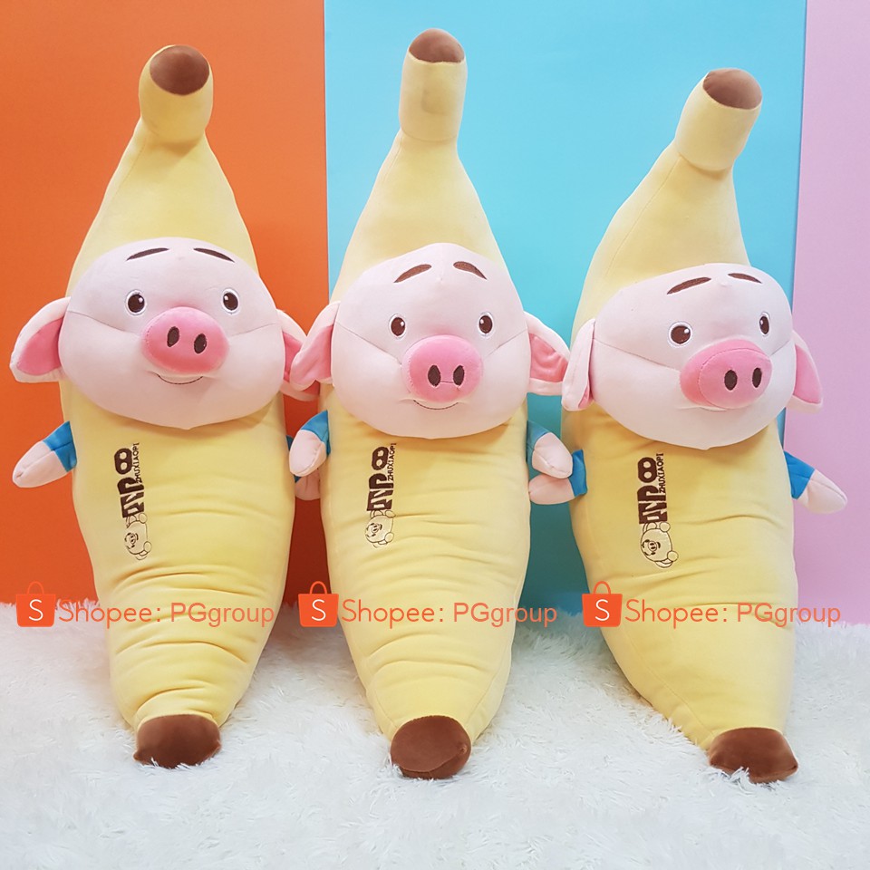 Chuối dưa hấu bông mặt heo tiktok - Thú nhồi bông cao cấp PGGroup