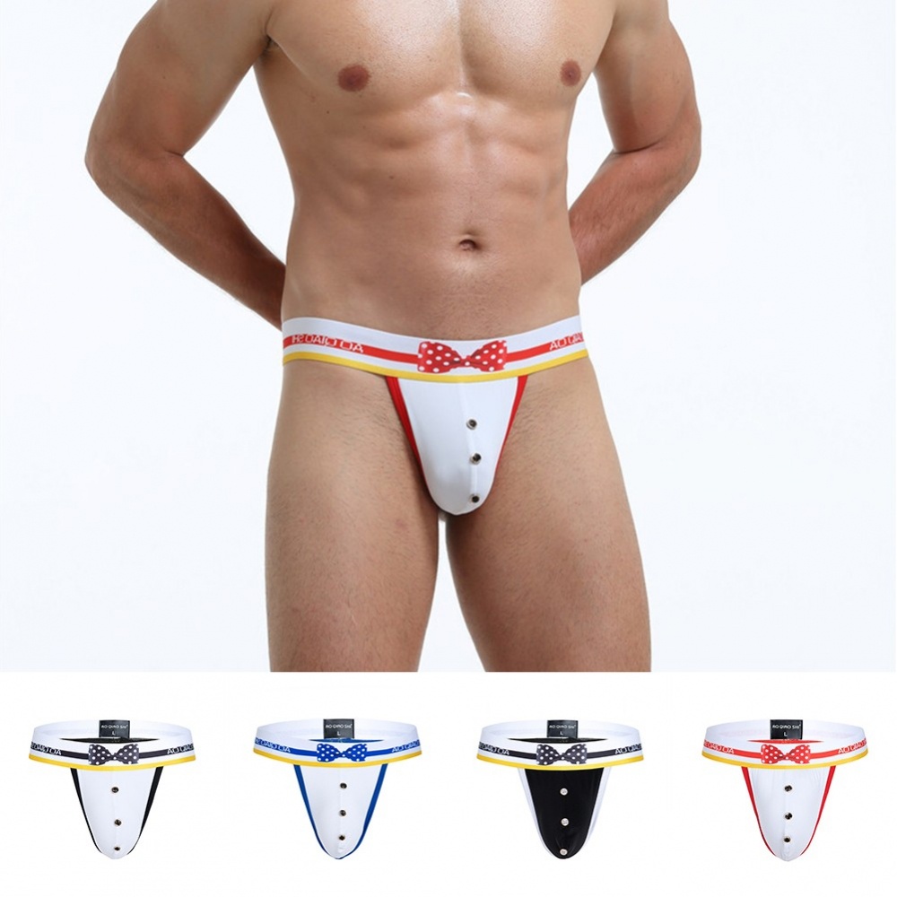 【FOR BIG SALE】Mens Panties Pouch Sexy Triangle Briefs Bow Tie Breathable British Style