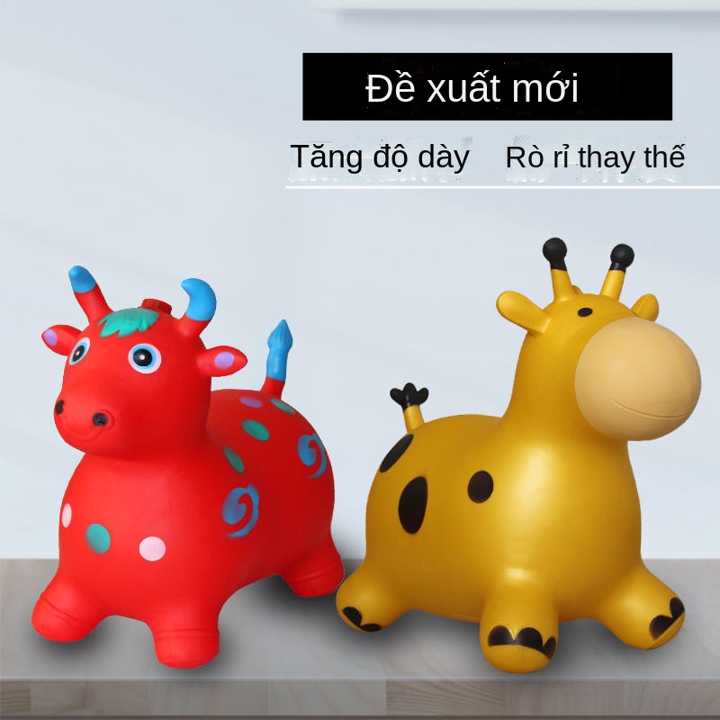 ■♕Nhạc thiếu nhi nhảy ngựa phim hoạt hình hươu cưỡi ngựa nhảy đồ chơi cưỡi ngựa bơm hơi cưỡi ngựa bơm hơi Jane