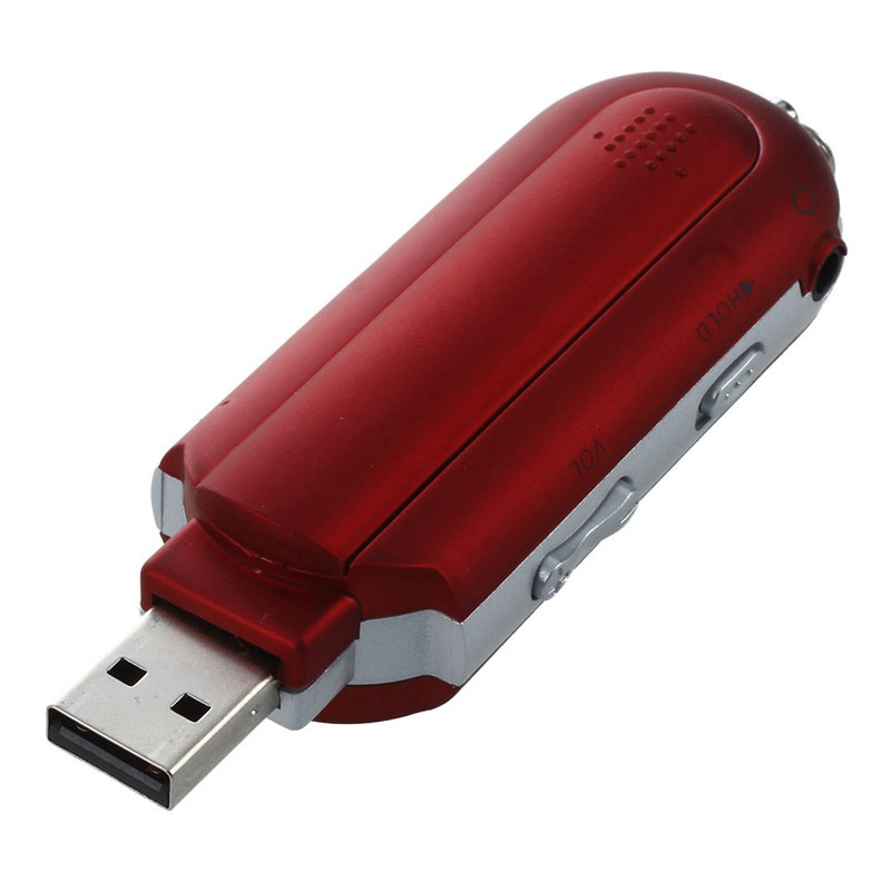 8G USB Flash Drive MP3 Player FM Walkman red