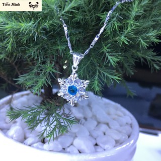 TM 0014 - Dây Chuyền Bạc Ta Nữ S990 Tiến Minh + Mặt Bạc tạo hình bông hoa Tuyết may mắn