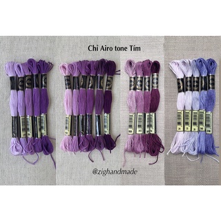 Set chỉ thêu Airo tone Tím