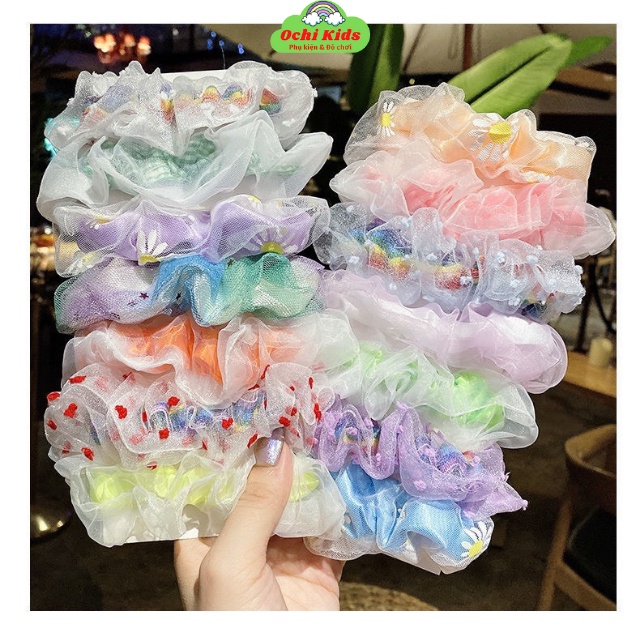 [MẪU HOT HIT] Dây Buộc Tóc Vải Nhiều Màu Phong Cách HÀN QUỐC, Cột Tóc Scrunchies Xinh Siêu Hot