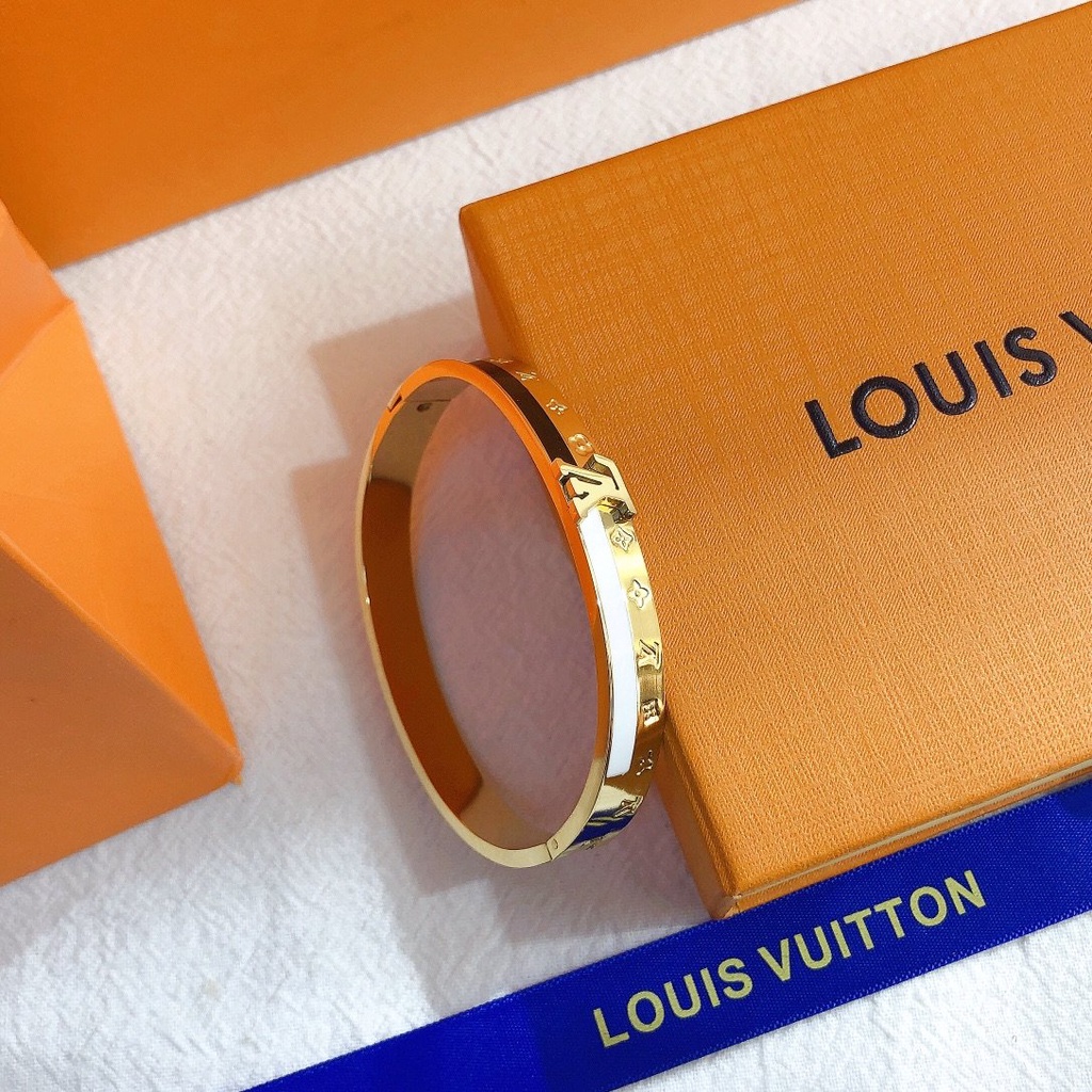 LOUIS VUITTON Lv Vòng Tay Họa Tiết Chữ LV LV Thời Trang Sang Trọng Cho Nữ