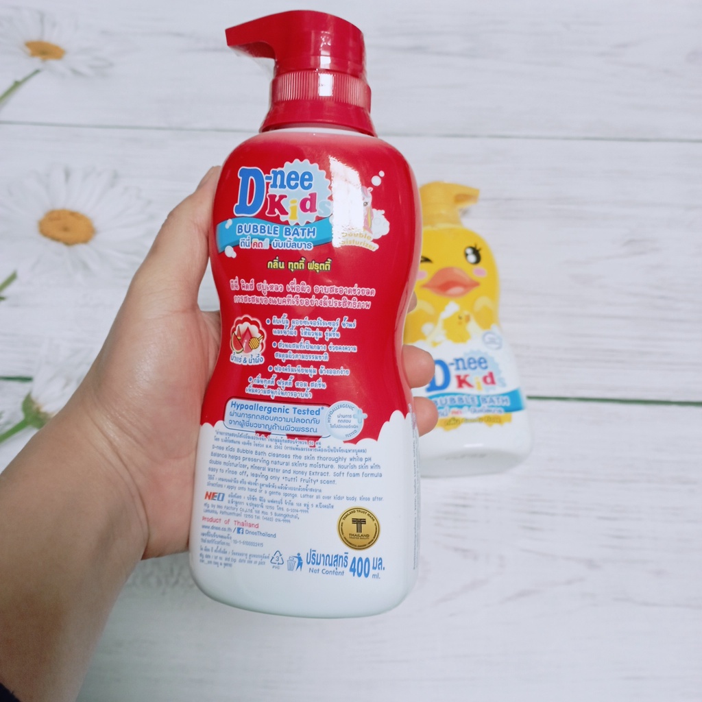 Sữa tắm gội D-nee Kid 400ml, tinh chất mật ong và Vitamin E an toàn cho bé