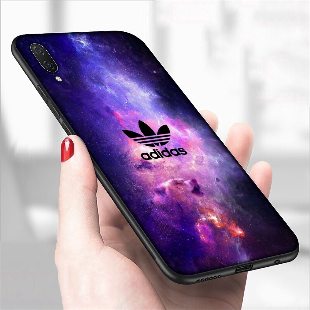 Ốp điện thoại TPU silicon mềm màu đen hình logo Adidas/bông hoa cho Xiaomi Mi A3 Pro A2 A1 8 SE Lite 6 5X 6X Mi8 MiA3