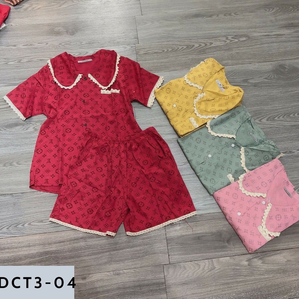 [HÀNG MỚI VỀ] BỘ MẶC NHÀ PIJAMA ĐŨI MỀM VIỀN REN QUẦN CỘC