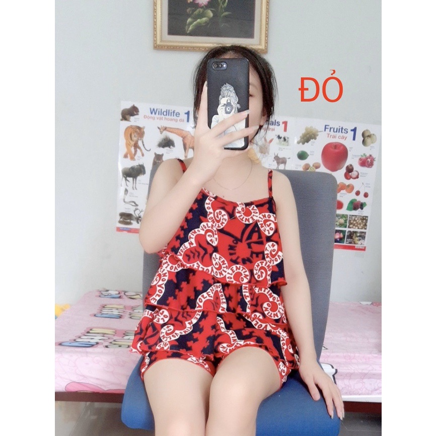 Đồ bộ nữ mặc nhà dễ thương lụa hàn không nhăn được chọn mẫu kèm hình thật