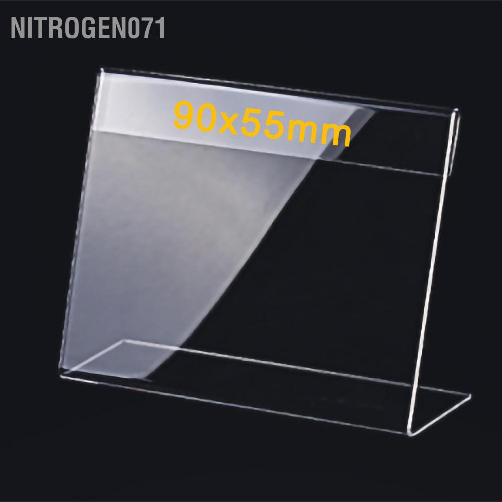 Nitrogen071 Business Card Holder Premium Acrylic L Shape Scratch Proof Sturdy Durable Display for Office Hotel Meeting