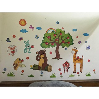 decal dán tường gấu