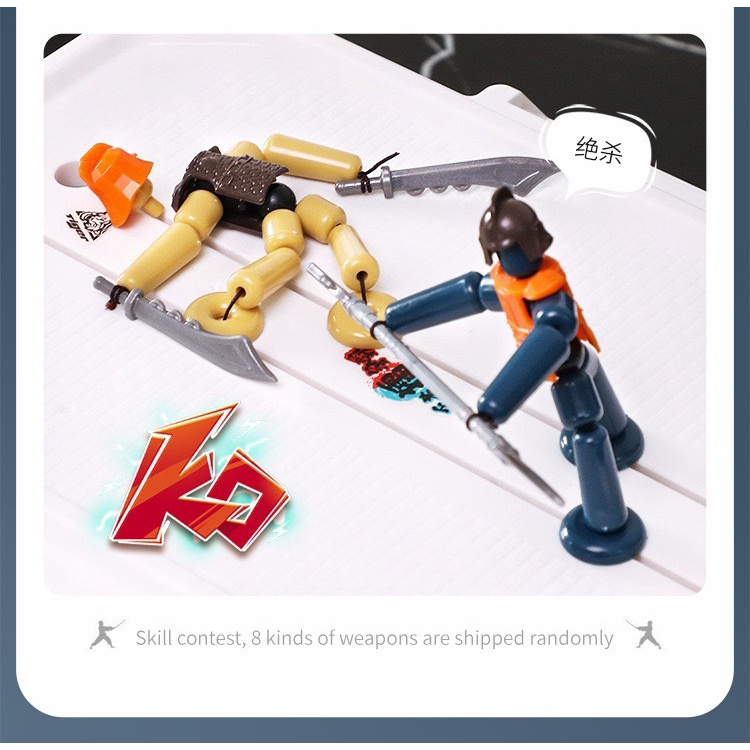 Đồ Chơi Võ Sĩ Thi Đấu 2 Người Chơi - Bộ Đồ Chơi Giật Dây Đấu Võ Đài Có 8 Vũ Khí Giúp Rèn Luyện Khả Năng Phản Xạ Cho Bé