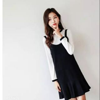 Set yếm nhung kèm áo len tăm bigsize