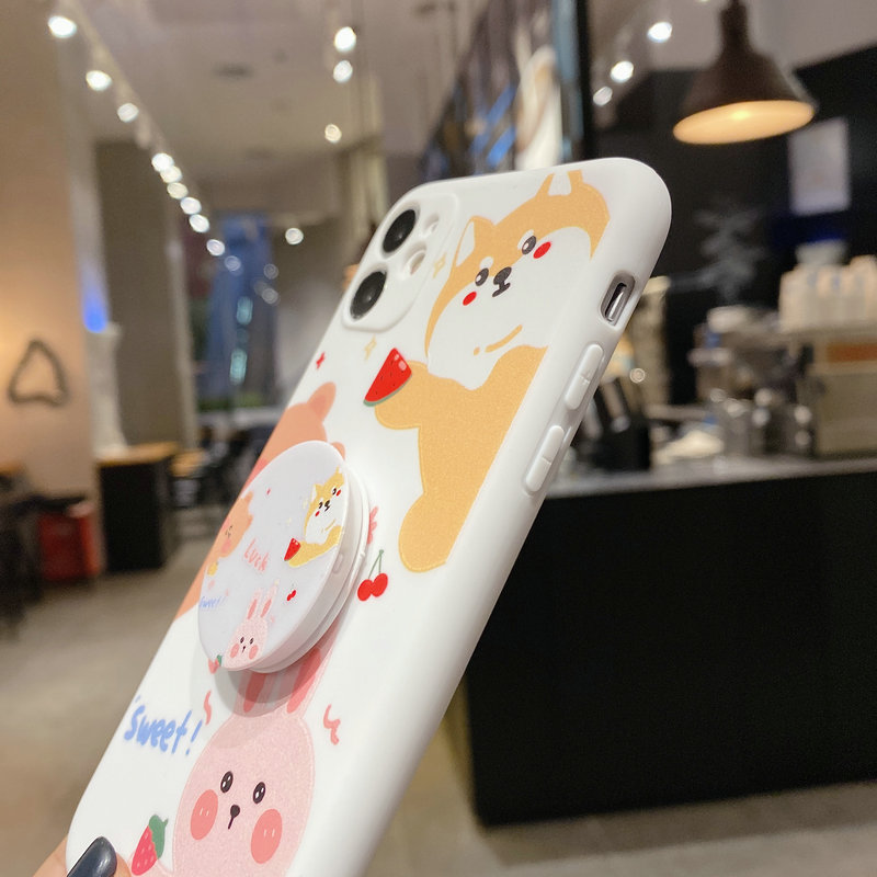 OPPO A15 A12 A12E A5 A9 2020 A3s A5s A7 A39 A57 A83 F1s F1 Plus F5/F5 Youth F9 Pro F11 Soft Happy Duck With Flower Fruit Zoo Con Vịt Trái Cây Dây Buộc Lanyard Case