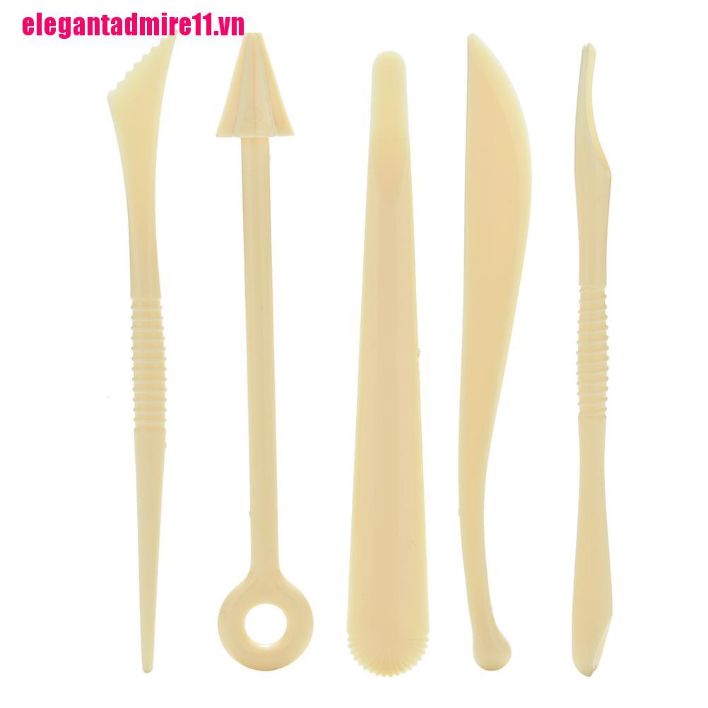 ELE 1 Set 5 Pcs Polymer Clay Tools Polyform Sculpey Plastic Tools Set For Shaping