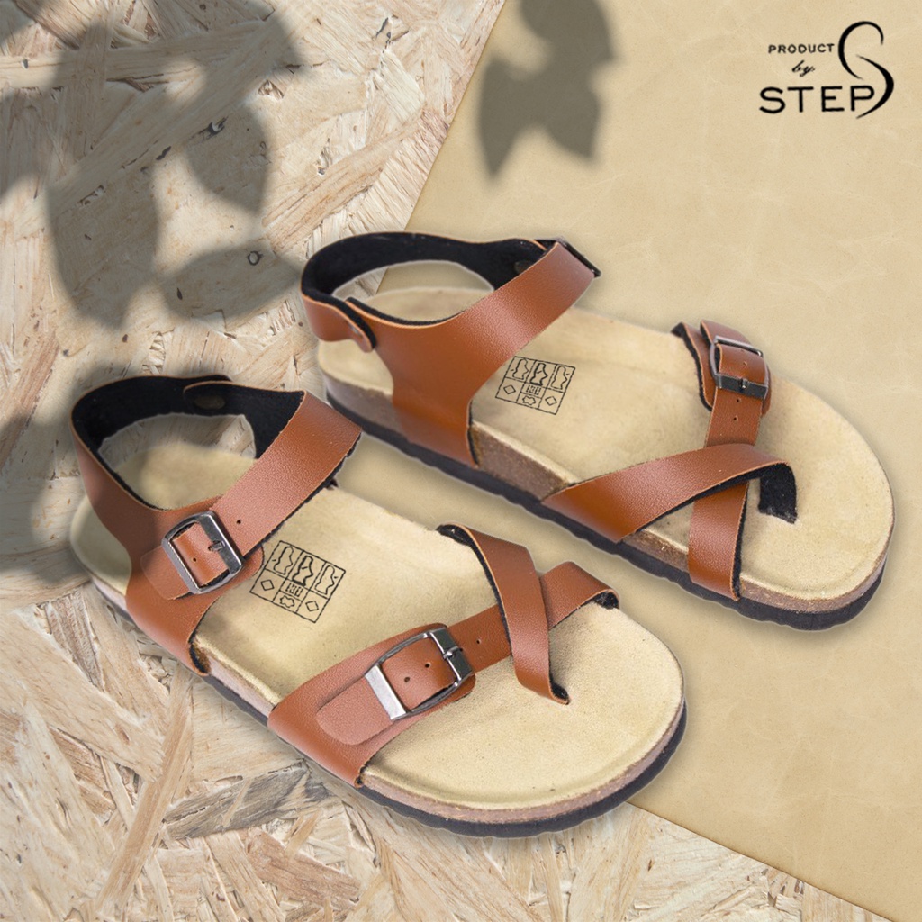 Giày đế trấu Unisex da tổng hợp Quai xỏ ngón