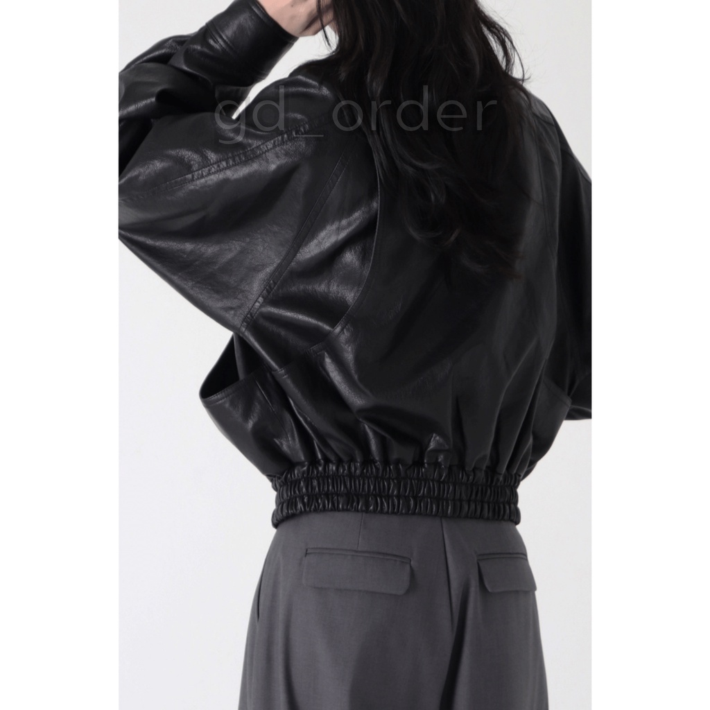 K117|Áo khoác da PU hàn quốc dây kéo basic cho nữ nam dáng rộng gd_order
